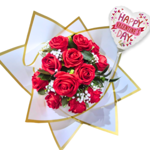 *Red Roses in a Wrap & FREE GIFT
